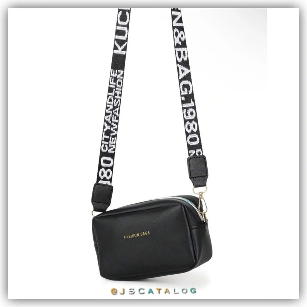 NEW Black Leather Crossbody Purse Bag